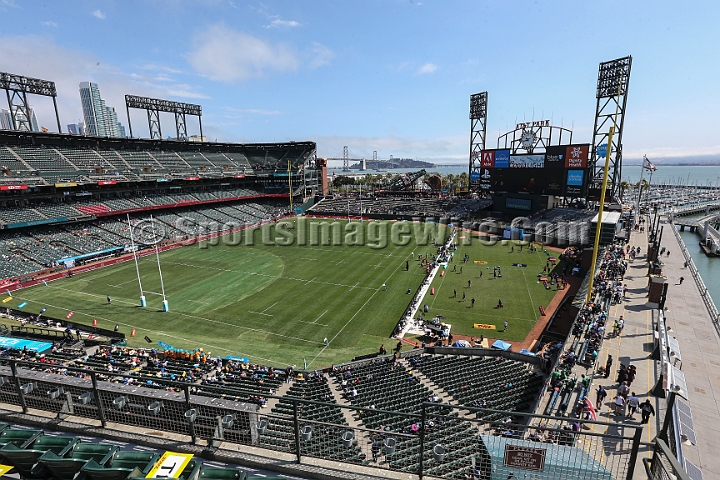 2018RugbySevensSat-05.JPG - General view of the stadium at the 2018 Rugby World Cup Sevens, Saturday, July 21, 2018, at AT&T Park, San Francisco. (Spencer Allen/IOS via AP)